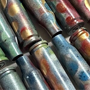 Colorful Art Decor or art supply- Bullet Casings- 14 pieces-